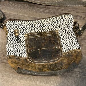 Myra Bag Black and Brown Crossbody